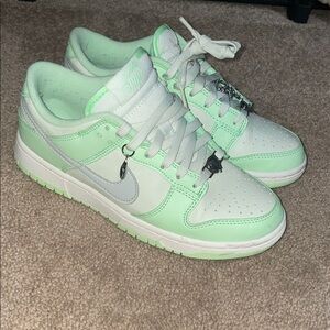 Mint Green and White Sneakers